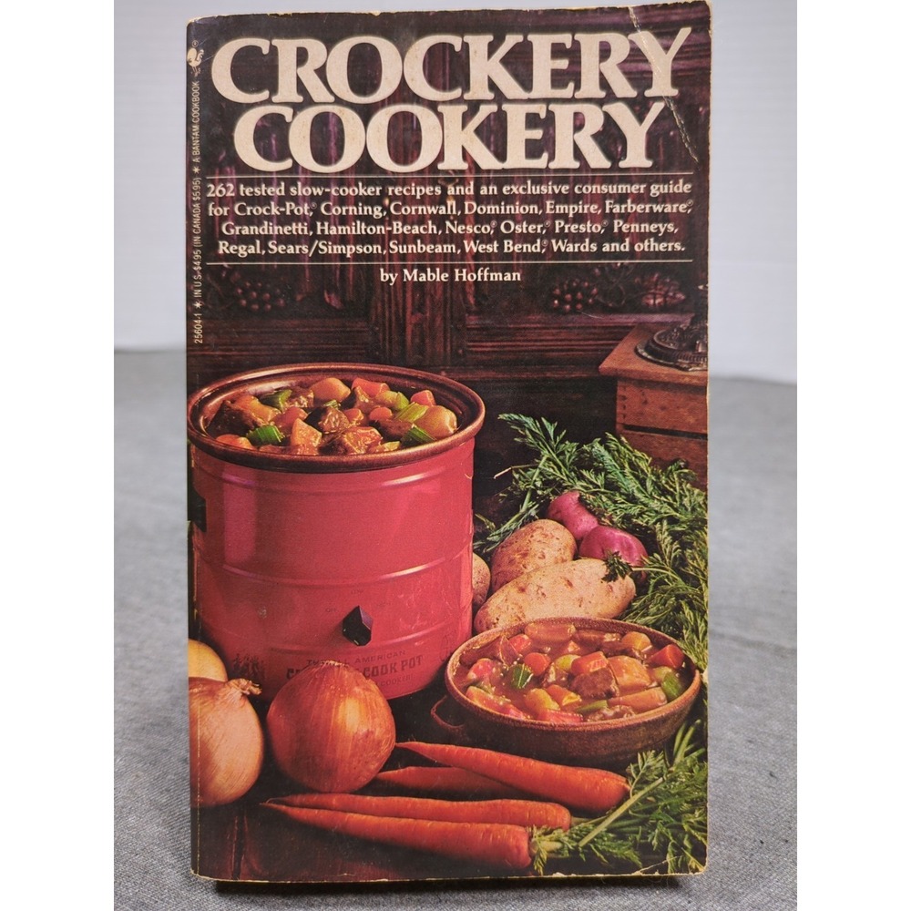 Crockery Cookery Mable Hoffman Slow Cooker‎ Recipes 1975 Vtg Paperback Cookbook